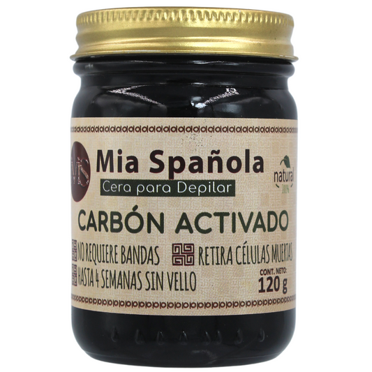 Frasco Cera Para Depilar, Carbón Activado 120g. Mia Spañola