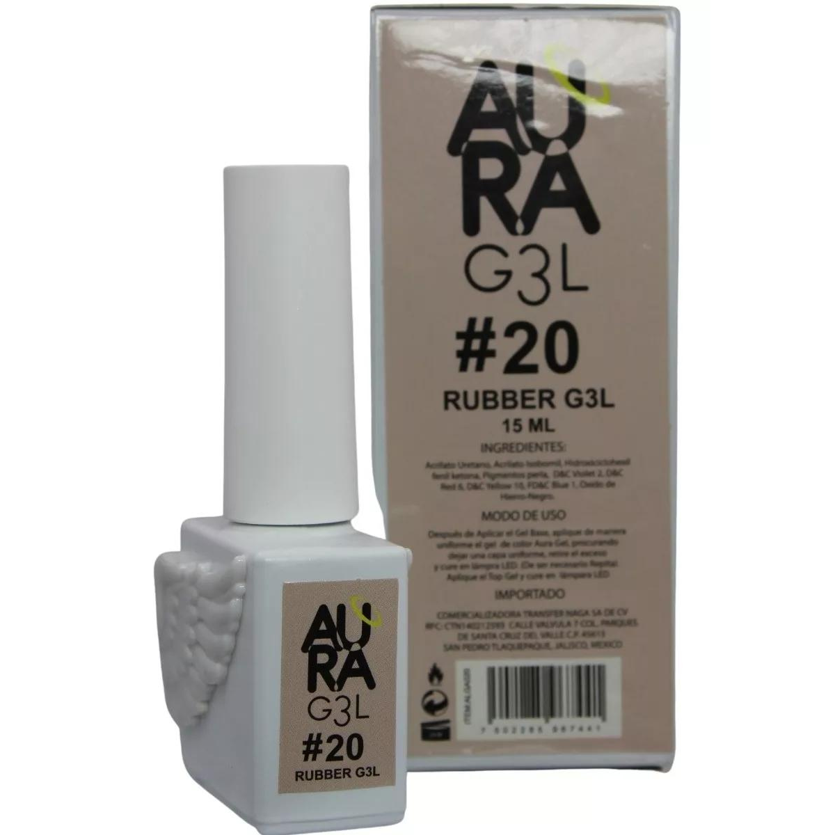 Esmalte Rubber #20, Gel Para Uñas 15ml. Acry Love