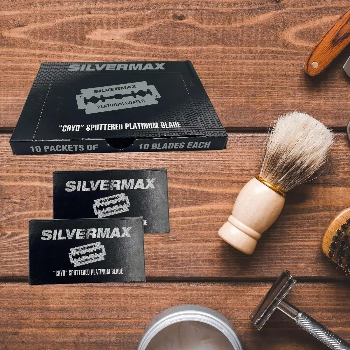 Navaja para Afeitar Doble Filo/ Barbería 100 Pzas. Silvermax