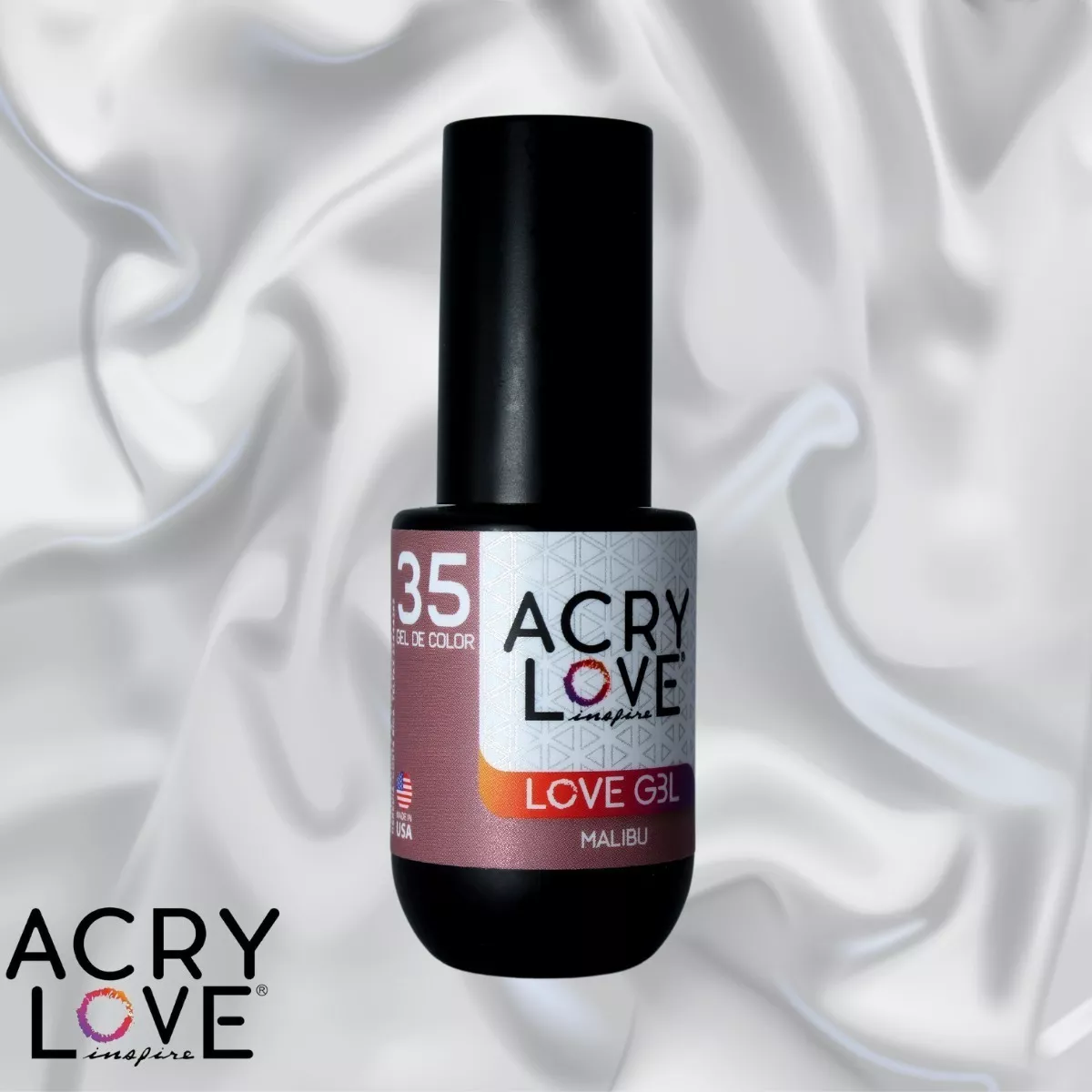 Gel Semipermanente, Malibu #35, Love Gel 14 Ml. Acry Love.