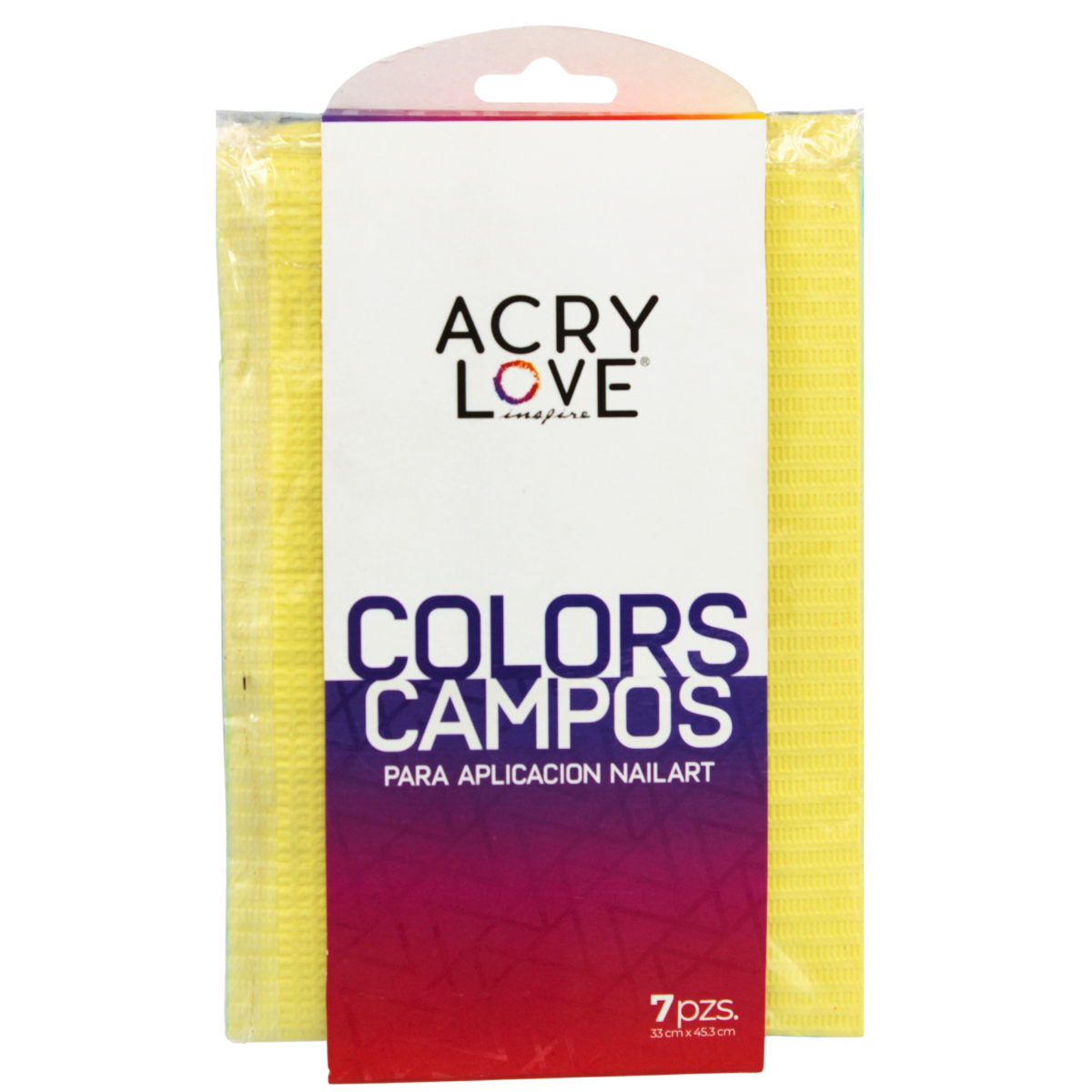 Campos Colors de Aplicación Nailart Para Uñas, 7 Toallas. Acry Love