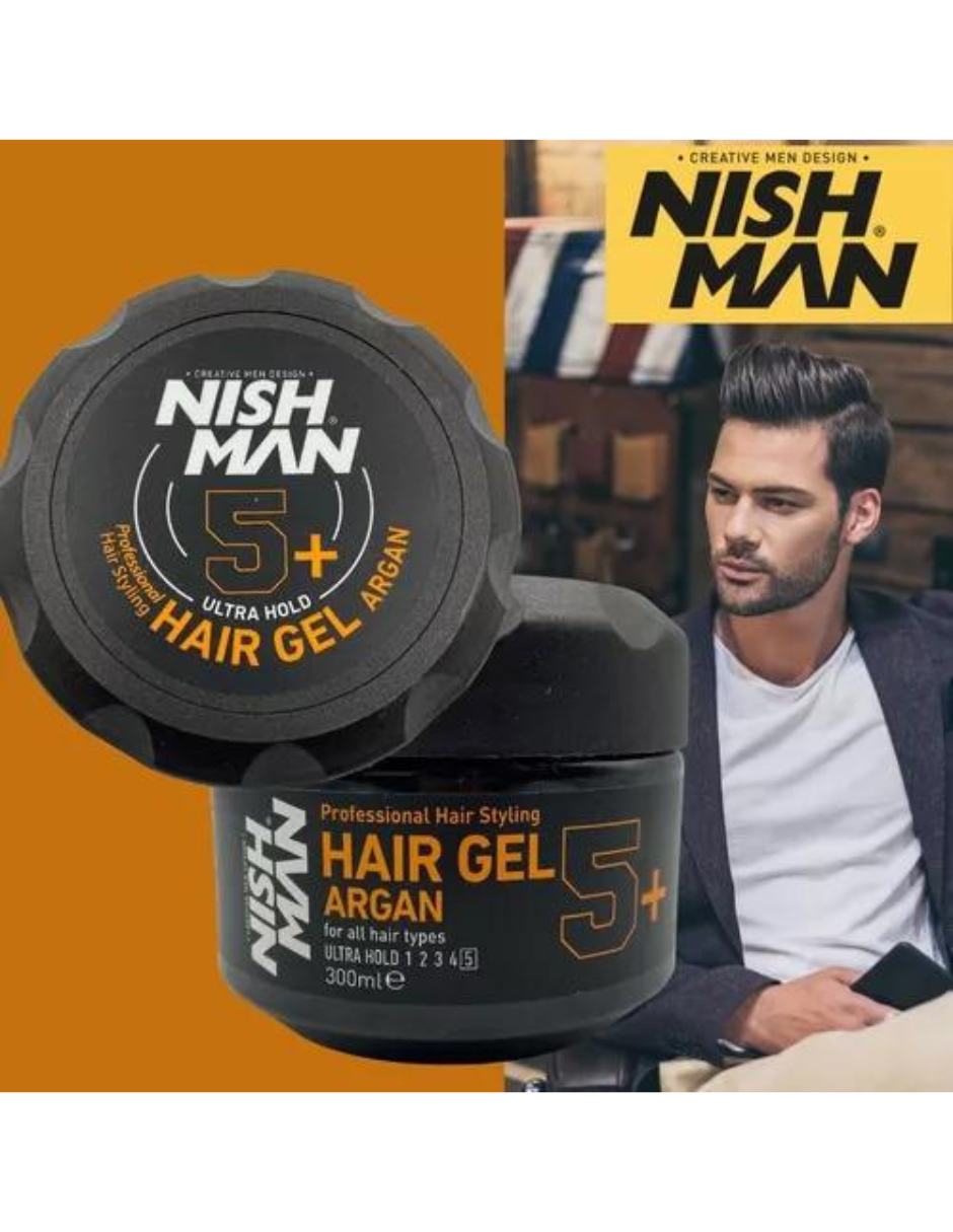 Hair Styling Gel Argan #5, 300ml. Nishman