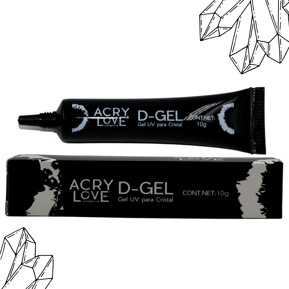 Pegamento, Resina, gel Uv Para Cristales, D-gel 10gr. Acry Love