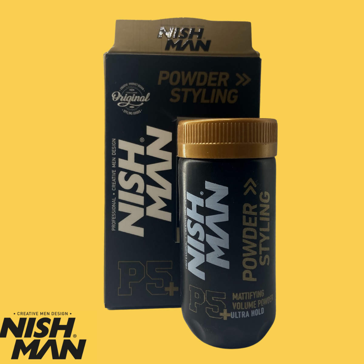 Cera Polvo P5+Ultra Hold, Volumen Mate 20gr. Nishman