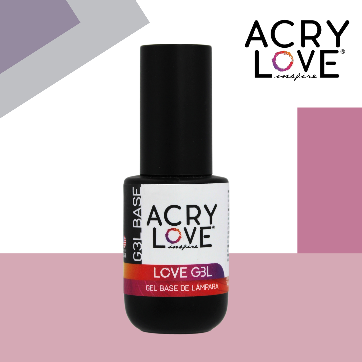 Paquete Base Y Top Gel Semipermanente Para Uñas 14ml. Acry Love