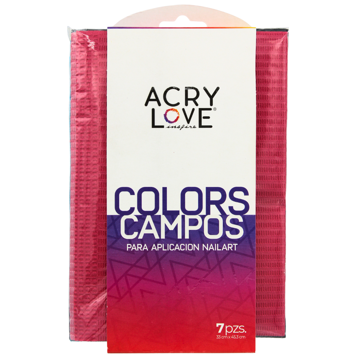 Campos Colors de Aplicación Nailart Para Uñas, 7 Toallas. Acry Love