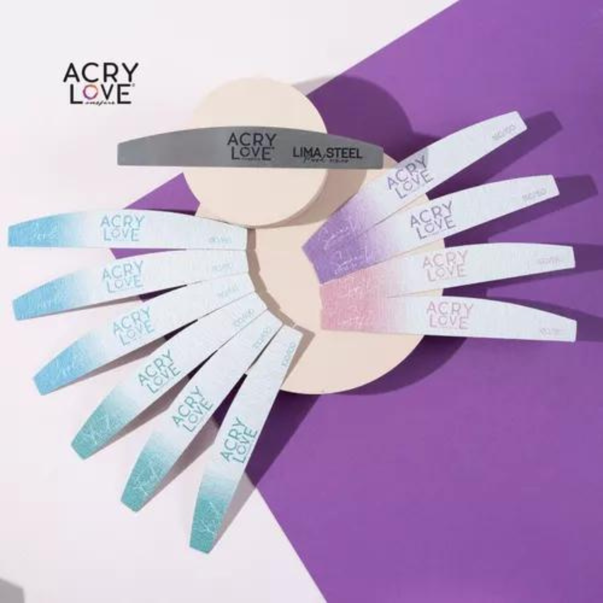 Lima De Acero Para Uñas. Set Steel 10 Limas. Acry Love