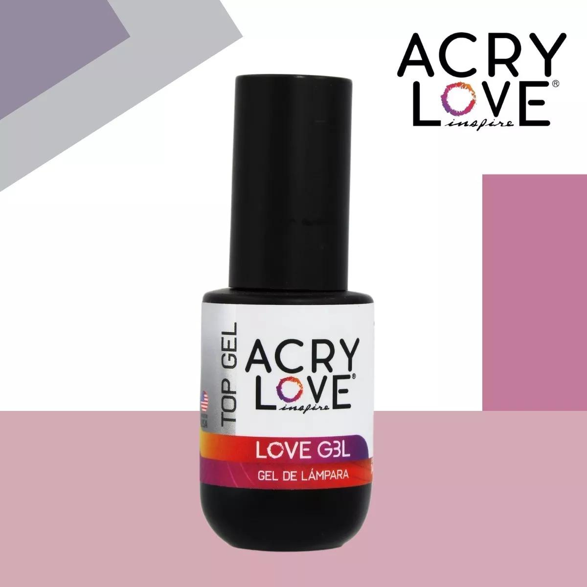 Pack. Top Coat Gel Para Uñas + Bond 1 Y Bond 2. Acry Love