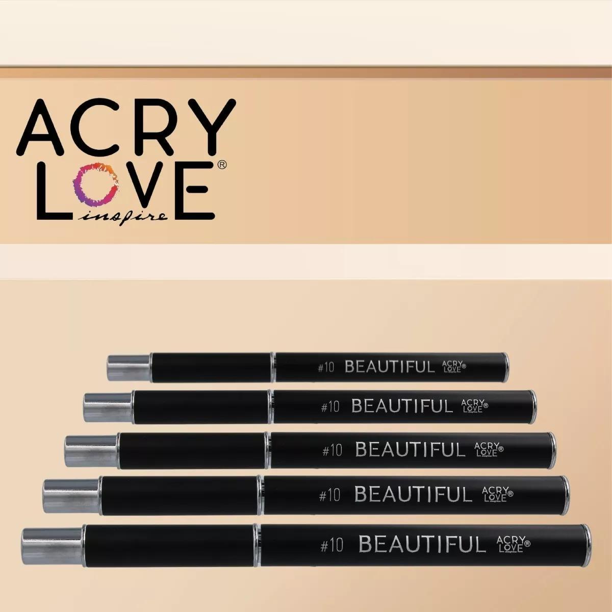 Pincel Beautiful #10 Acrílico Cerdas 100% Kolinsky. Acry Love