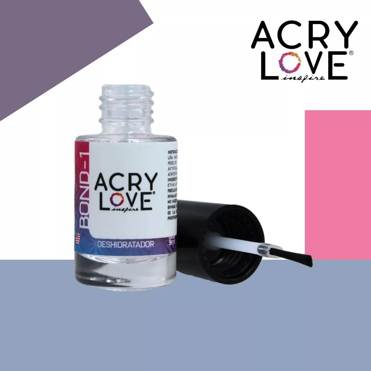 Pack. Top Coat Gel Para Uñas + Bond 1 Y Bond 2. Acry Love