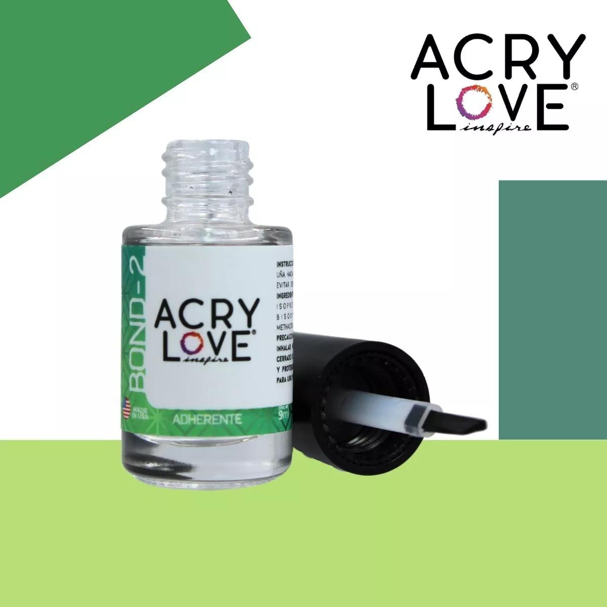 Pack. Top Coat Gel Para Uñas + Bond 1 Y Bond 2. Acry Love