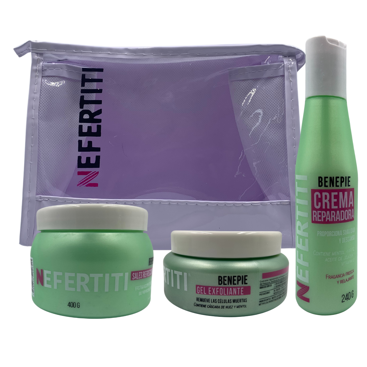 Kit Benepie Neferititi Crema Exfoliante Sales +tina Rígida Azul. Sweet