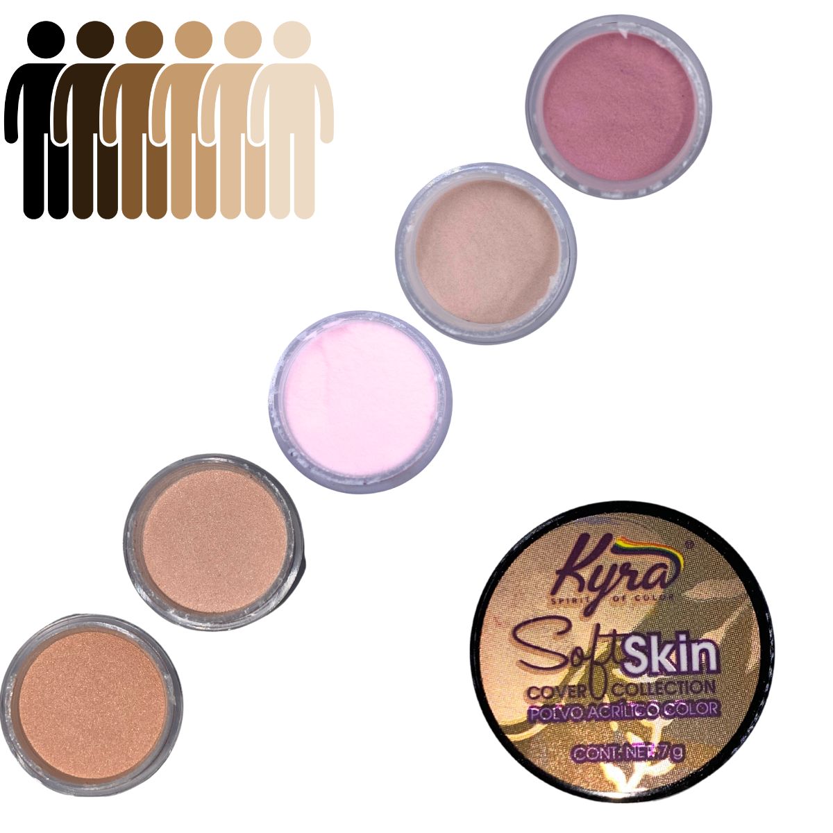 Soft Skin Cover Collection Acrilíco 7gr  5pzs. Kyra