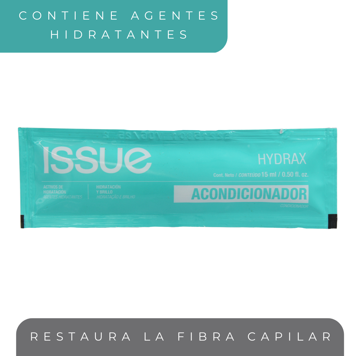 Acondicionador Hidratación Y Brillo Hydrax Sachet 15ml ISSUE