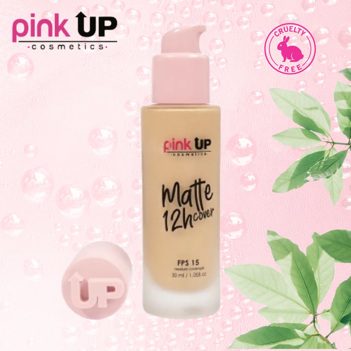 Maquillaje Líquido Mate Pale 500 Matte 12 hrs. Pink Up