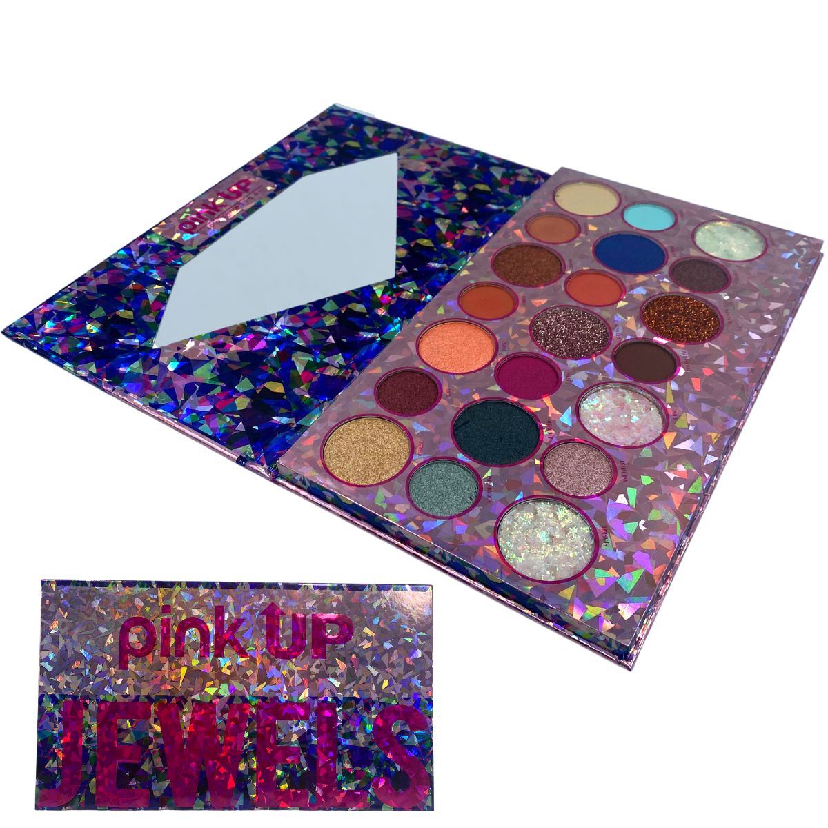 Paleta Eyeshadow Jewels. 21 Sombras. Pink Up