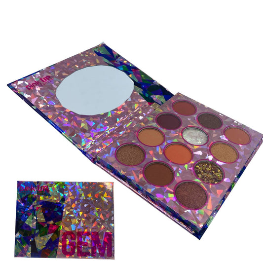 Paleta Eyeshadow Gem. 12 Sombras. Pink Up