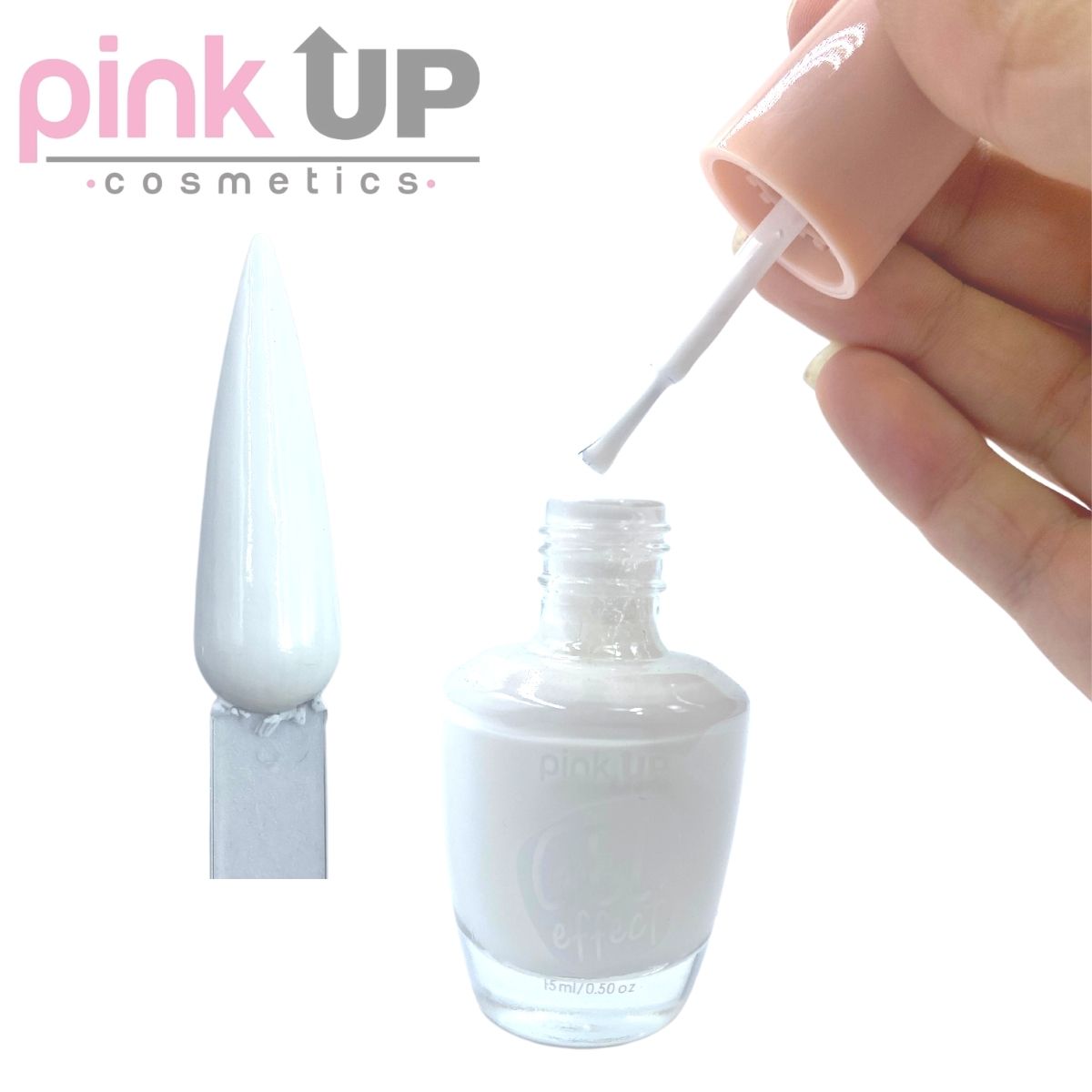 Gel Effect  Esmalte Para Uñas Efecto Gel 32 White, Pink Up