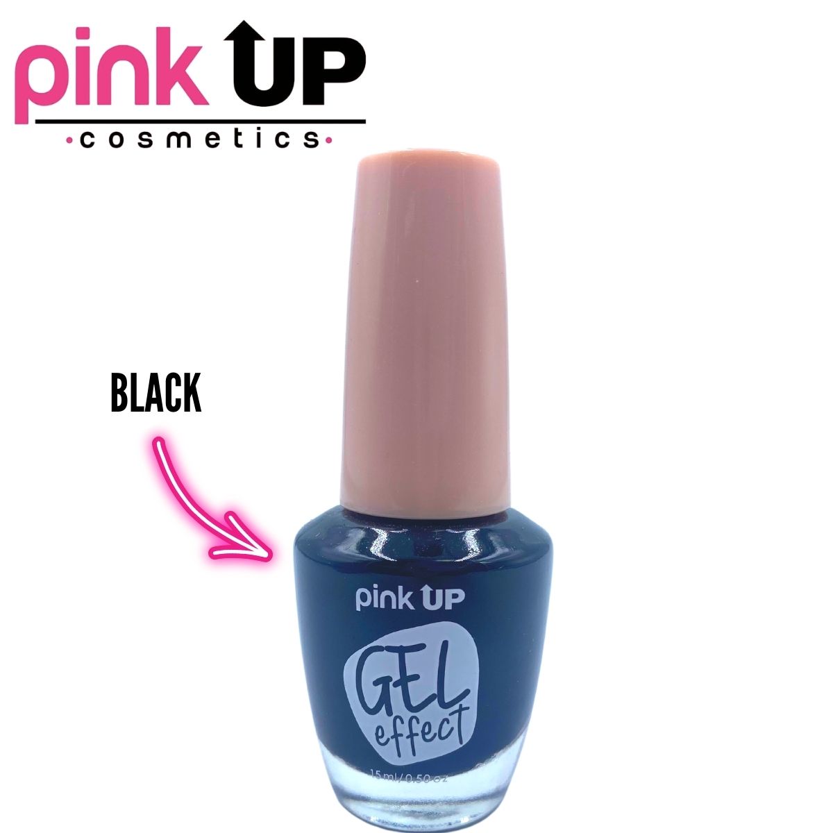 Gel Effect  Esmalte Para Uñas Efecto Gel 36 Black, Pink Up