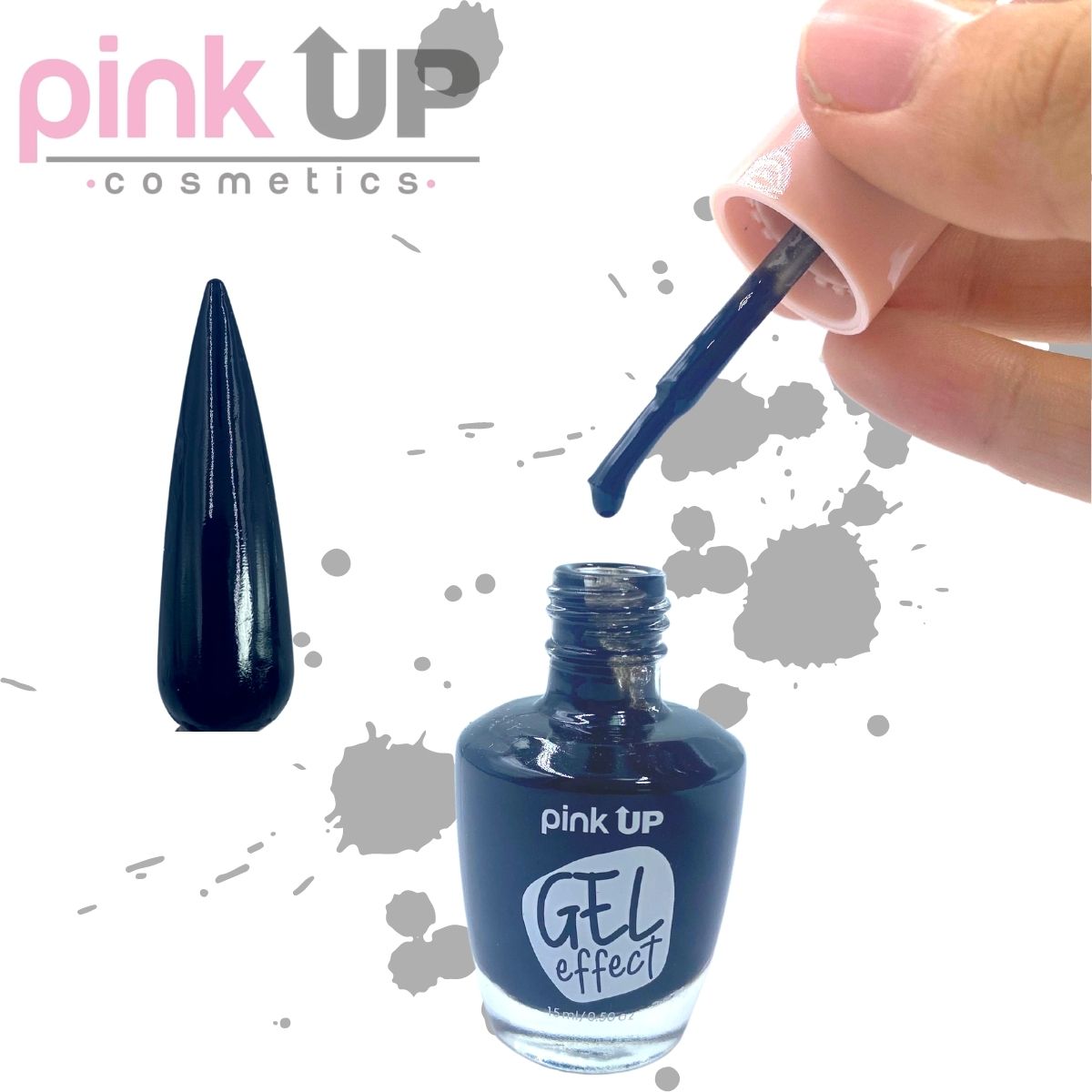 Gel Effect  Esmalte Para Uñas Efecto Gel 36 Black, Pink Up