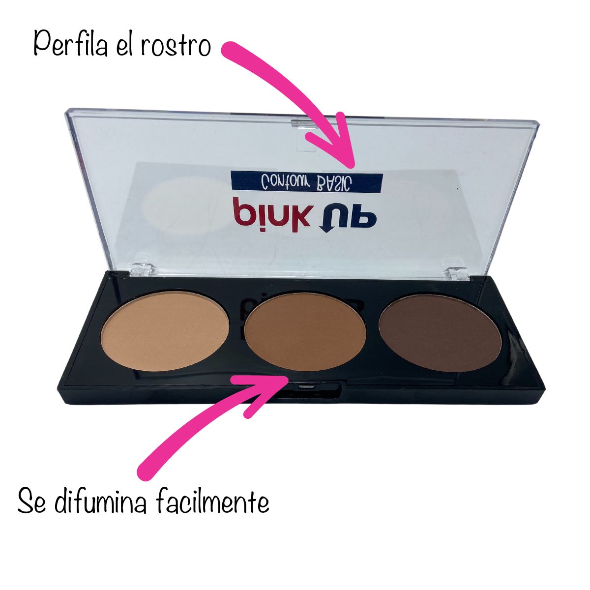 Paleta en Polvo Contour Basic 600. Pink Up