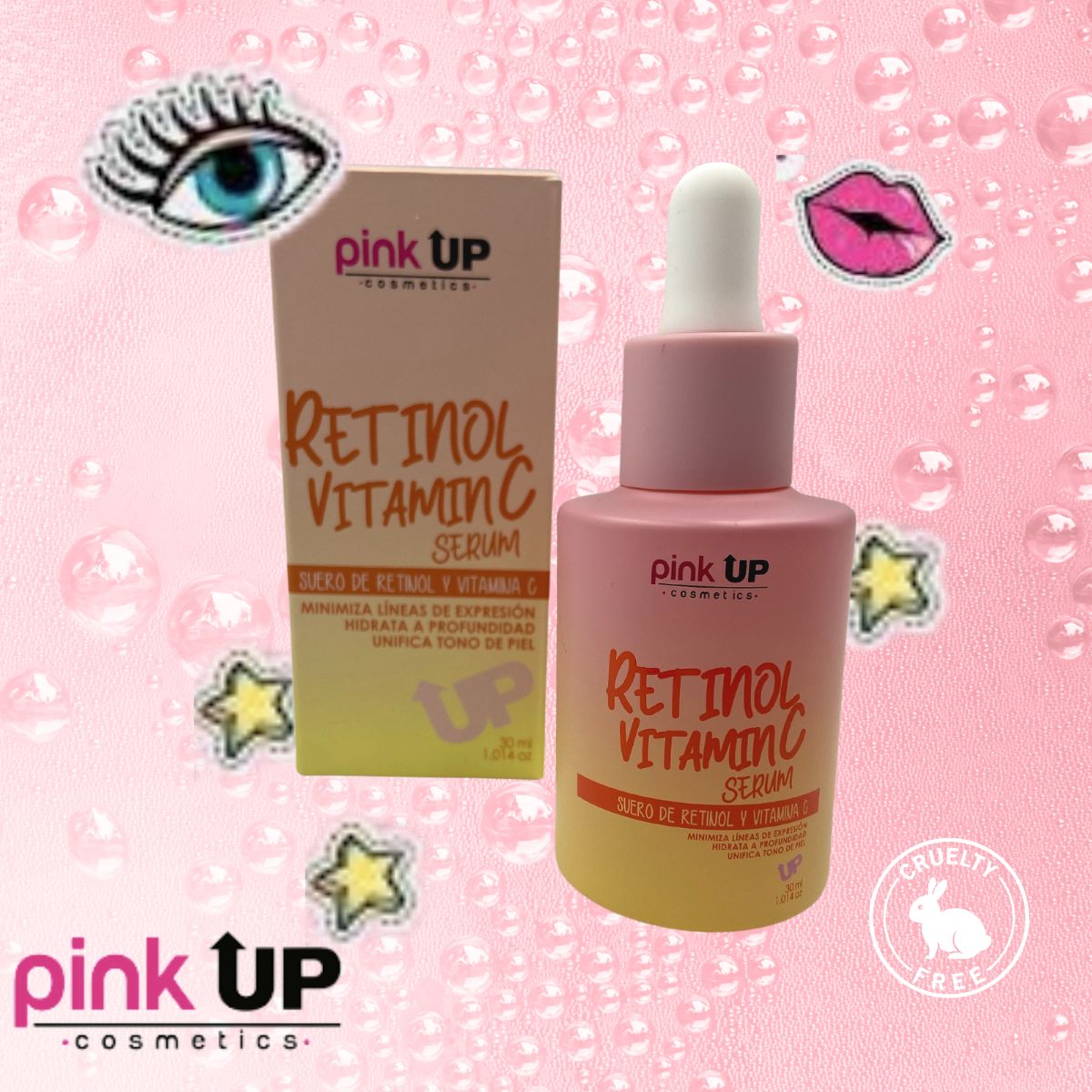 Suero de Retinol y Vitamina C. Pink Up