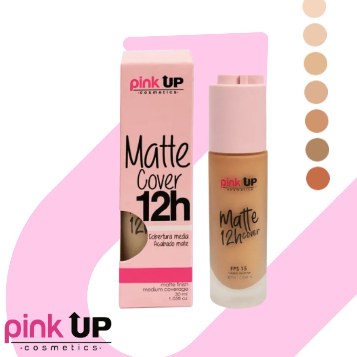 Maquillaje Líquido Mate Cinnamon 700 Matte 12 hrs. Pink Up