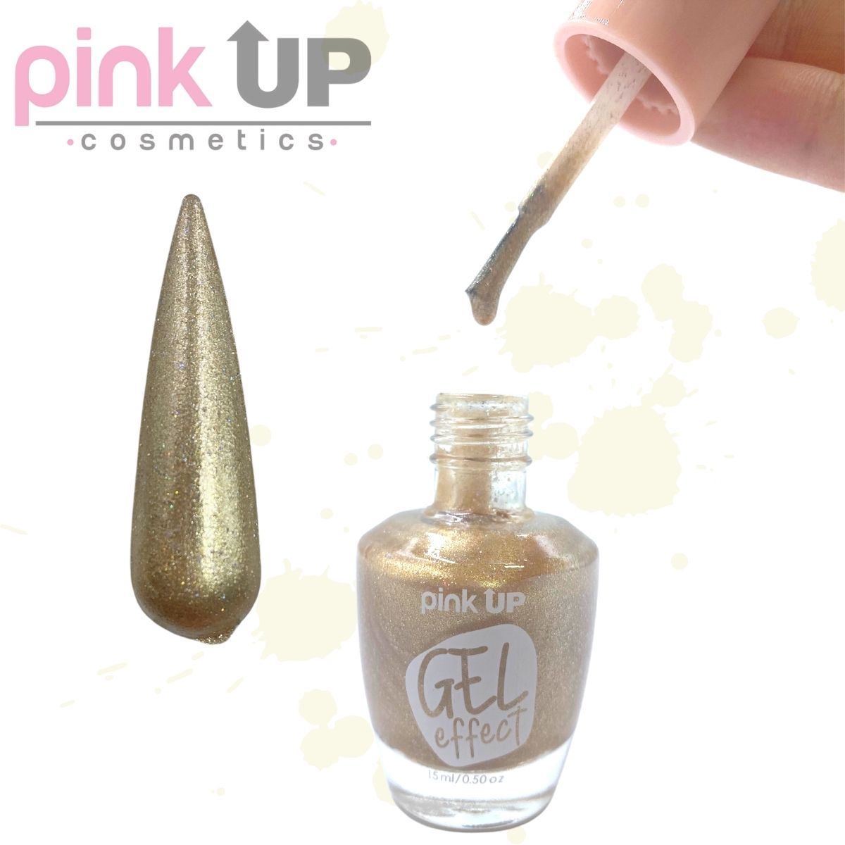 Gel Effect Esmalte Para Uñas Efecto Gel 39 Oro, Pink Up