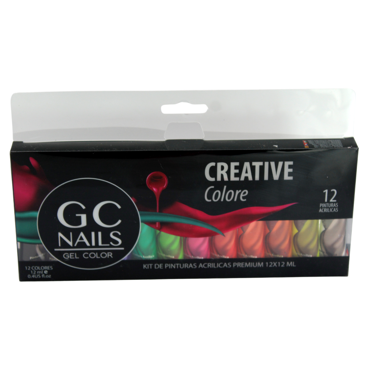 Pintura de mano alzada CREATIVE,12 piezas. Gc Nails