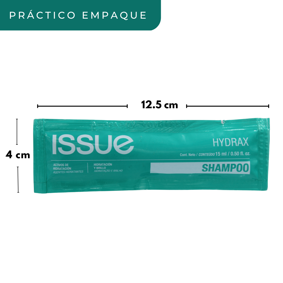 Shampoo Hidratación Y Brillo Hydrax Sachet 15ml.