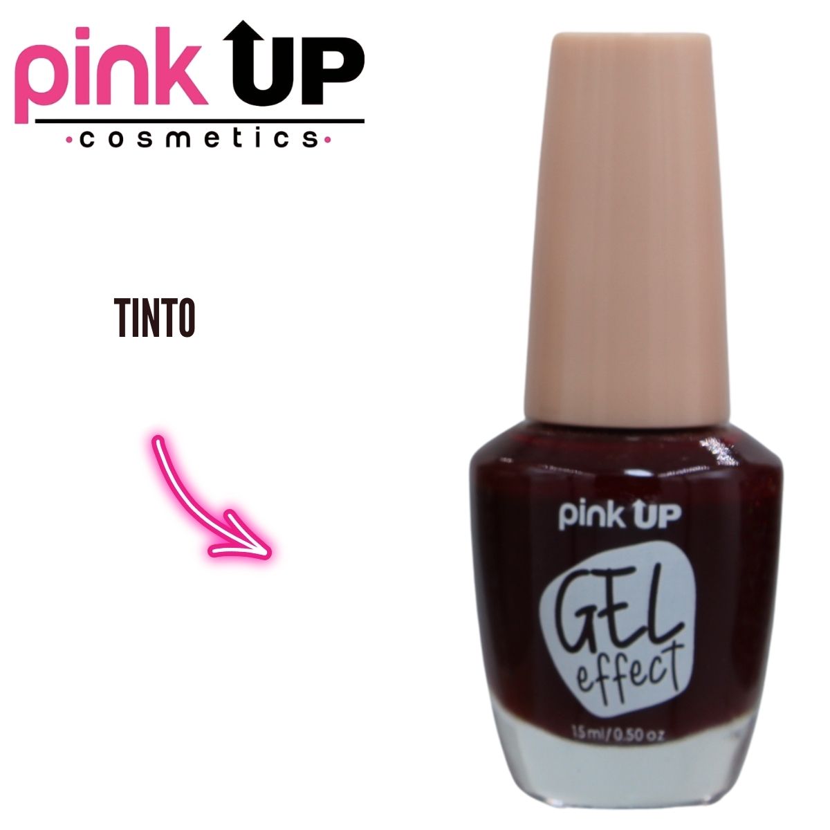 Copia de Copia de Gel Effect  Esmalte Para Uñas Efecto Gel 35 Tinto, Pink Up