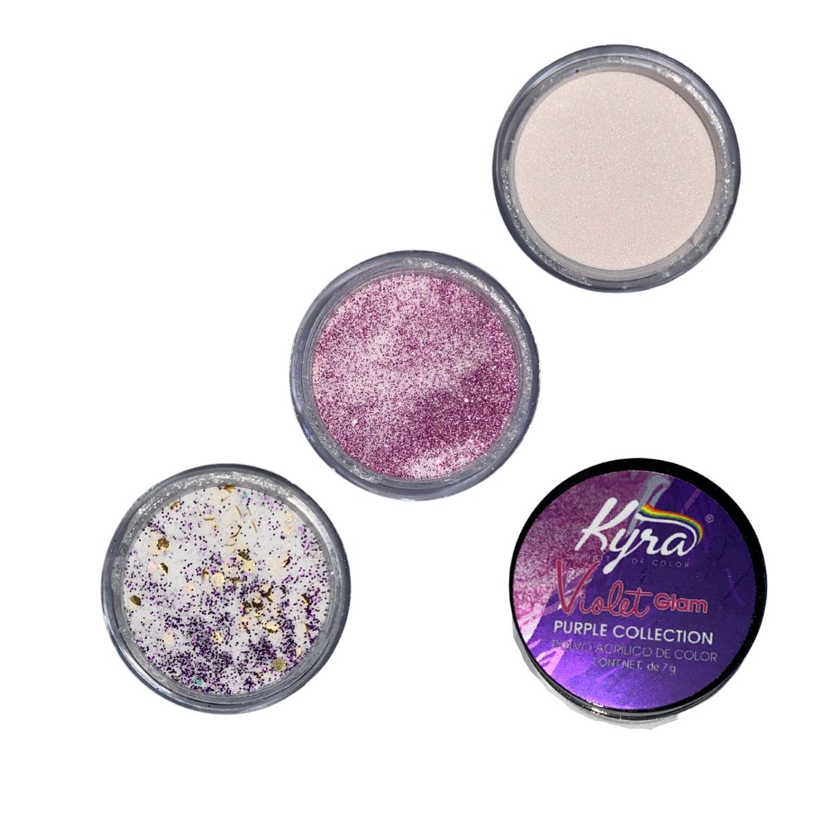 Violet Glam Collection Acrilico 7grs 3pzs. Kyra