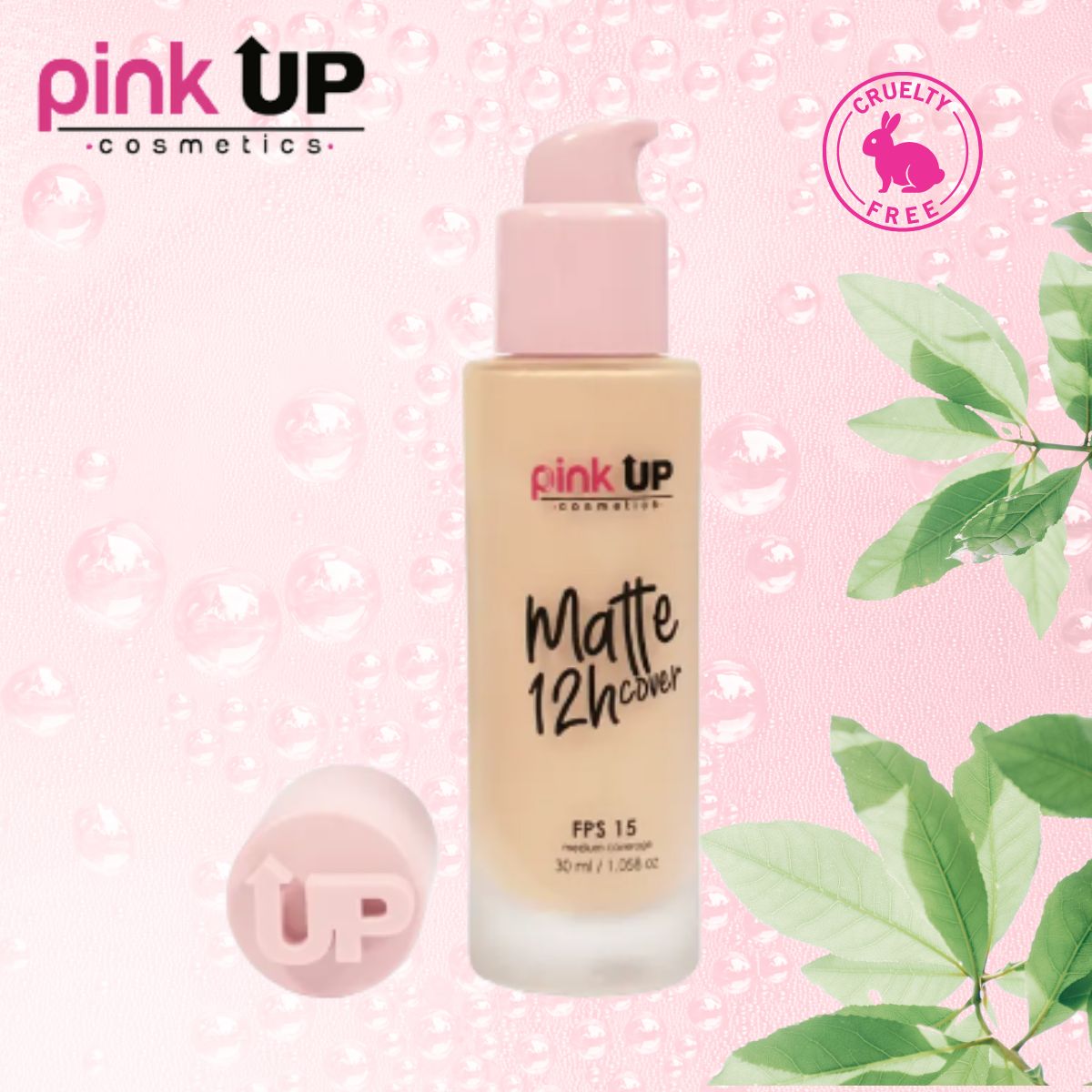 Maquillaje Líquido Mate Pale 200 Matte 12 hrs. Pink Up