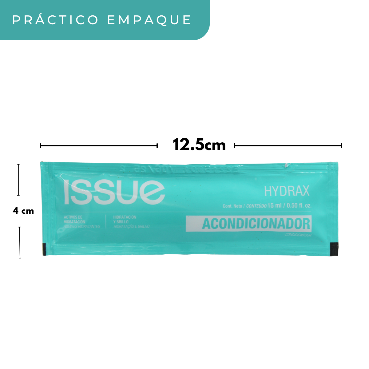 Acondicionador Hidratación Y Brillo Hydrax Sachet 15ml ISSUE