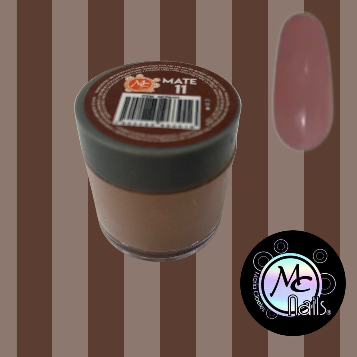 Polvo Acrílico Mate 7grs Hazelnut #11. Mc Nails