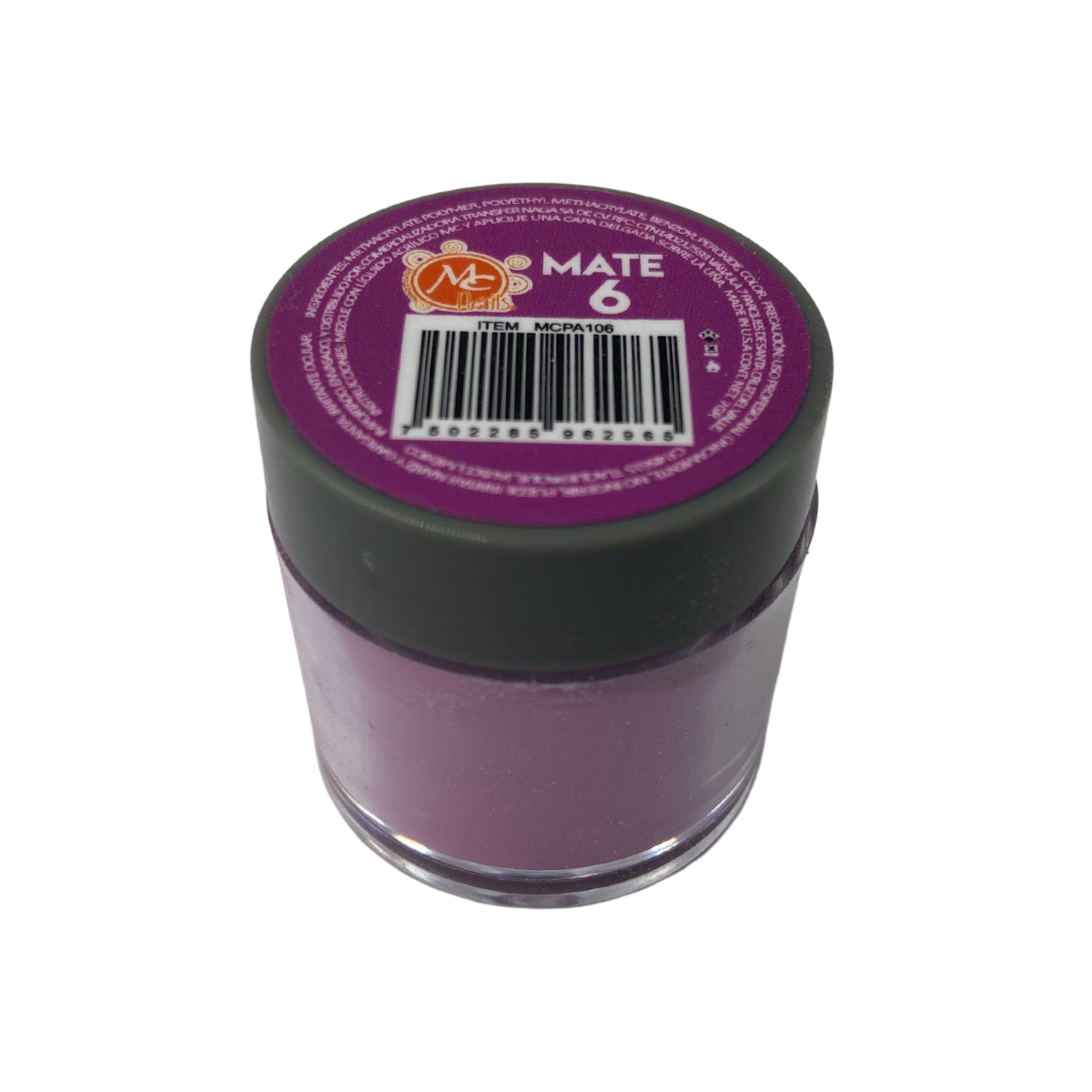 Polvo Acrílico Mate 7grs Purple #6. Mc Nails