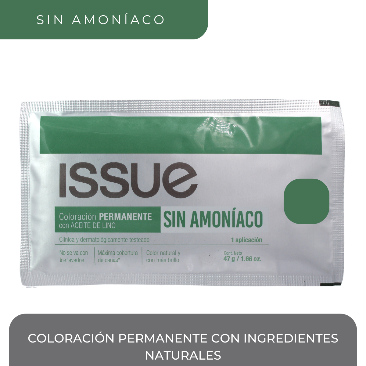 Coloración Permanente sin Amoniaco con Aceite de Lino 47gr. # 1